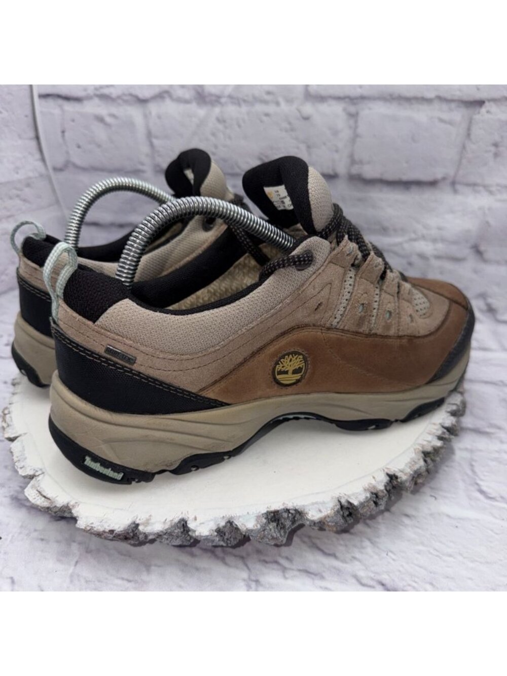 Timberland Womens Ossipee Gore-Tex WP Hiking Shoes Taupe Leather Size 10 - Picture 6 of 12